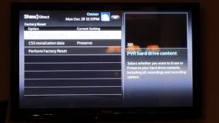 Shaw Direct 600 605 630 Receiver Factory Reset [upl. by Hastings]
