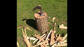 How to make Kindling splitter made from an old axe head DIY [upl. by Sivolc]