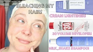 Bleaching My Hair Using Ion Color Brilliance Bright White Cream Lightener  Nicole Chantell [upl. by Nilya]