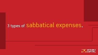 3 types of sabbatical expenses [upl. by Aline]