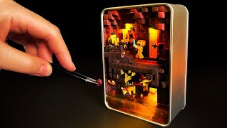 Making Tiny Minecraft Nether Box  Part 4  Polymer Clay [upl. by Llemmart458]