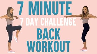 7 Minute Back Workout For Women  7 Day Challenge with the Best Back Exercises  no equipment needed [upl. by Rik]