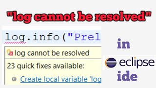 How to resolve quotlog cannot be resolvedquot error in Lombok library  Java Inspires [upl. by Collin]