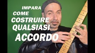 Lezioni di chitarra Impara a costruire qualsiasi accordo da solo How to build any chord [upl. by Dremann272]