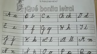 Escritura en letra cursiva del abecedario [upl. by Gavin]