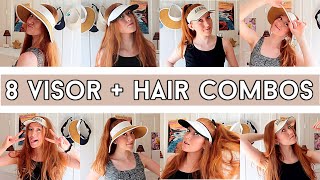 3 Different Visors amp Ways to Style Them Visor Hairstyles [upl. by Yemiaj498]