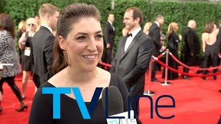 Mayim Bialik quotBig Bang Theoryquot Interview at Emmys 2015  TVLine [upl. by Murdocca]