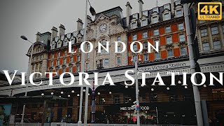 London Victoria Station Walk Through England 4K [upl. by Kcitrap]