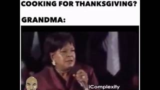 Grandma Thanksgiving Rap Song quotBeans Greens Potatoes Tomatoesquot Lyrics [upl. by Vanzant153]