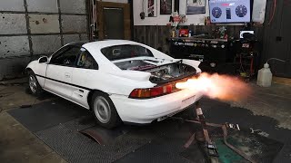 TWIN TURBO MR2 MAKES SOME BOOST [upl. by Retrak]