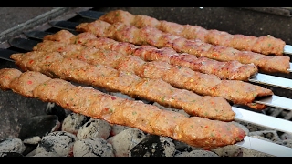 Adana Kebab  Turkish Ground Beef and Lamb Kabob  kabab [upl. by Hallie]