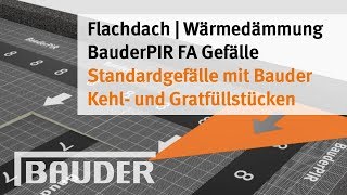 Flachdach Wärmedämmung BauderPIR Gefälle [upl. by Yenoh]