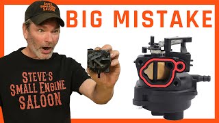 Dont Make This Mistake On A Lawnmower Carburetor [upl. by Ynneb]