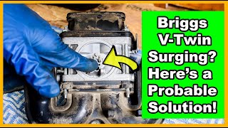 Briggs and Stratton VTwin Surging Fix Nikki Carburetor [upl. by Ahsiei266]