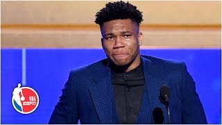 Giannis emotional MVP acceptance speech  2019 NBA Awards [upl. by Nilreb]