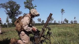 USMC Combined Arms Assault with 60mm Mortars [upl. by Timothea353]