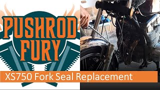 1978 XS750 Special Fork Seal Replacement [upl. by Labanna]