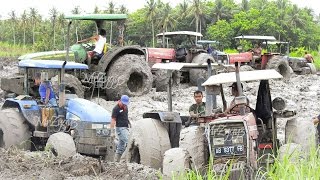 10 Tractors Bogged Stuck In Mud Heavy Recovery Tractor Pulling [upl. by Donavon190]