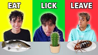 EAT LICK OR LEAVE Challenge  Lucas and Marcus [upl. by Ilrak]