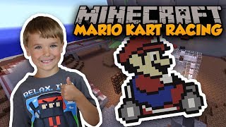 SUPER MARIO KART RACING in MINECRAFT [upl. by Ahsenyl]