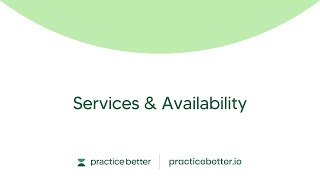 Services amp Availability [upl. by Artinek]