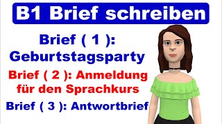 Prüfung B1  DTZ  Brief schreiben 2020  3 wichtige Briefe [upl. by Range]