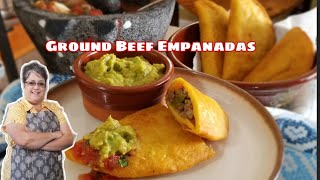 GROUND BEEF EMPANADAS with poblano peppers and cheese  Empanadas De Carne Molida ❤ [upl. by Eniamart]