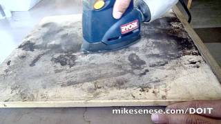 Cleaning a Pizza Stone with a Sander [upl. by Maroj866]