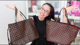 Louis Vuitton Neverfull MM Replica vs Authentic  rosellalee [upl. by Denton326]