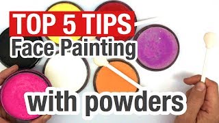 How to face paint with powders Top 5 Tips for Face Painting with Starblends Powders [upl. by Suiradal740]