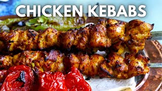 Turkish Chicken Shish Kebab  Succulent Chicken Skewers  ASMR COOKING [upl. by Arianna]