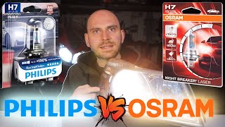 Philips RacingVision vs Osram NightBreaker Laser  Endurance amp Brightness Test [upl. by Eldredge920]