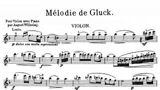 Gluck Melodie  Dance of the Blessed Spirits Wq30  Violin and Piano [upl. by Bathsheba]