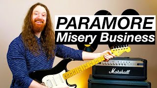 Misery Business by Paramore  Guitar Lesson amp Tutorial [upl. by Tteltrab]