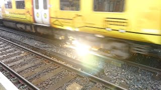 Merseyrail 507 009 making arcs at Birkdale station [upl. by Fogg]