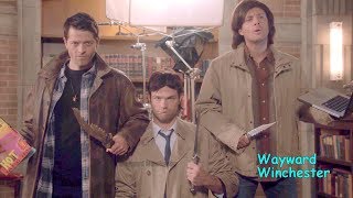 Supernatural Season 8  14 GAG REEL Supercut  Funny Supernatural Bloopers VS Real Life [upl. by Jaunita639]