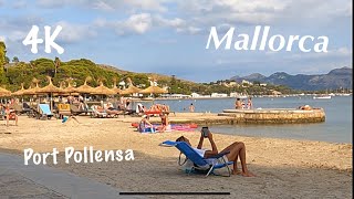 4K⛱Puerto Pollensa MallorcaMajorca Spain 2021August 26 [upl. by Elson]