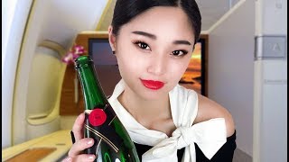 ASMR 8 Hours First Class Flight Attendant Roleplay  Overnight Flight [upl. by Bose]