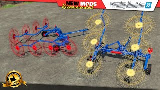 FS22  Windrower rake GVS6U  Farming Simulator 22 New Mods Review 2K 60Hz [upl. by Silber]