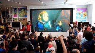 The Legend of Zelda Breath of the Wild Sequel Reveal Live Reactions at Nintendo NY [upl. by Yessak877]