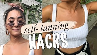 SELF TANNING HACKS TIPS amp TRICKS  Julia Havens [upl. by Weitman]