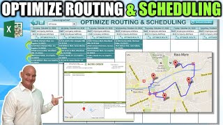 How To Optimize Map Routes AND Schedule Jobs amp Deliveries In Excel in ONE CLICK PLUS FREE DOWNLOAD [upl. by Tihom]