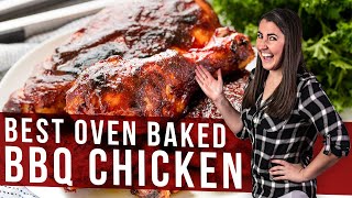 How to Make Oven Baked BBQ Chicken  The Stay At Home Chef [upl. by Meerek885]