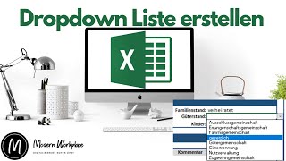 Excel Dropdown Liste erstellen ⏬  Excel 365 Tutorial  Neuauflage [upl. by Eetak2]