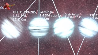 Pulsars vs Stellar Black Holes Size Comparison Exploring Neutron Stars [upl. by Aicenod]